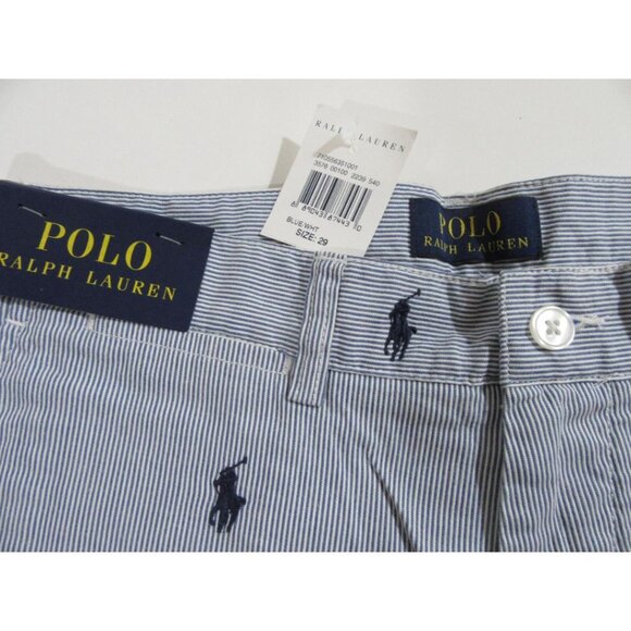Polo Ralph Lauren Mens All Over Pony Seersucker Shorts Blue Striped Size 29 NWT - Picture 3 of 3